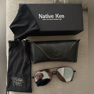 Native Ken black mirrored sunglasses
